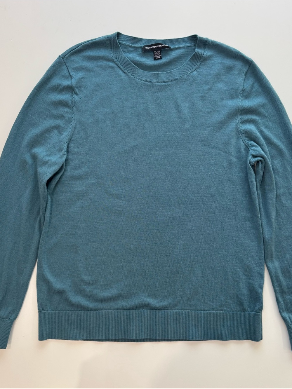 Katherine Barclay Teal Crewneck Sweater